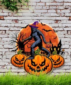 Halloween Garden Metal Sign The Bigfoot Moon Hide & Seek DDH2788MS