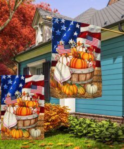 halloween pumpkins welcome fall american flag mln527f 1097