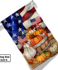 halloween pumpkins welcome fall american flag mln527f 8707