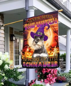 Halloween Schnauzer Flag Flagwix™ Happy Halloween With Beware Of The Schnauzer Dog Flag