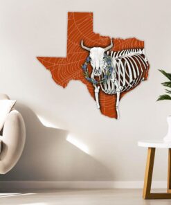 halloween texas hanging metal sign longhorn skull bone lnt509ms 2359