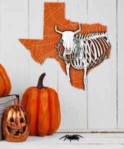 halloween texas hanging metal sign longhorn skull bone lnt509ms 4719
