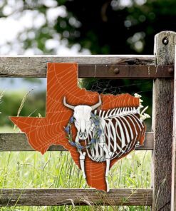 halloween texas hanging metal sign longhorn skull bone lnt509ms 5148