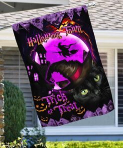 halloween town black cat flag thh3258f 2278