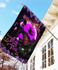 halloween town black cat flag thh3258f 2297