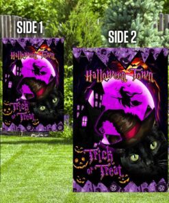 halloween town black cat flag thh3258f 8436
