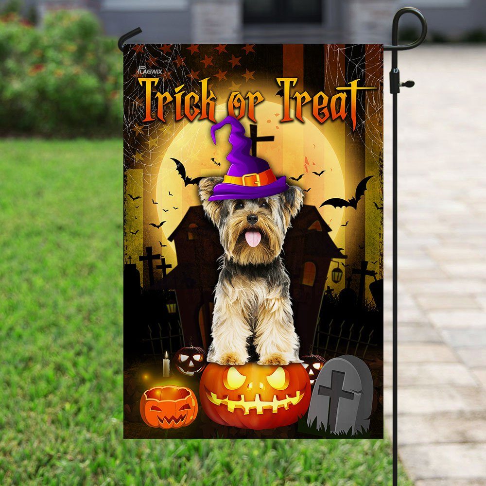 Halloween Trick Or Treat Flag Flagwix™ Yorkshire Terrier Flag - Image 6