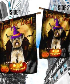 Halloween Trick Or Treat Flag Flagwix™ Yorkshire Terrier Flag