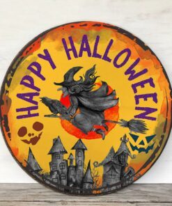 halloween wooden sign witch happy halloween trl1284wd 2247