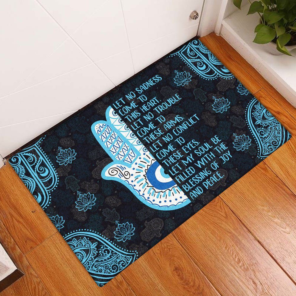 Hamsa Hand Blessing Of Joy And Peace Doormat MBH158DM - Image 5