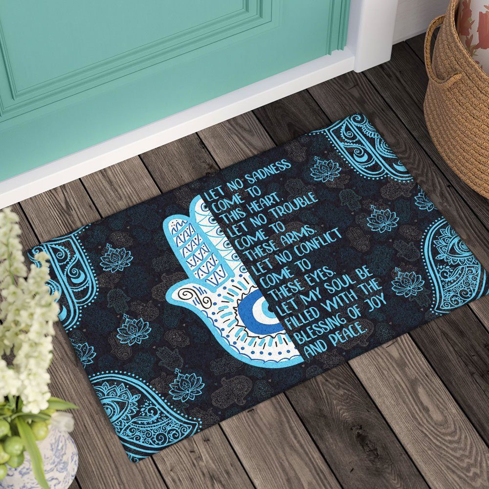 Hamsa Hand Blessing Of Joy And Peace Doormat MBH158DM - Image 3