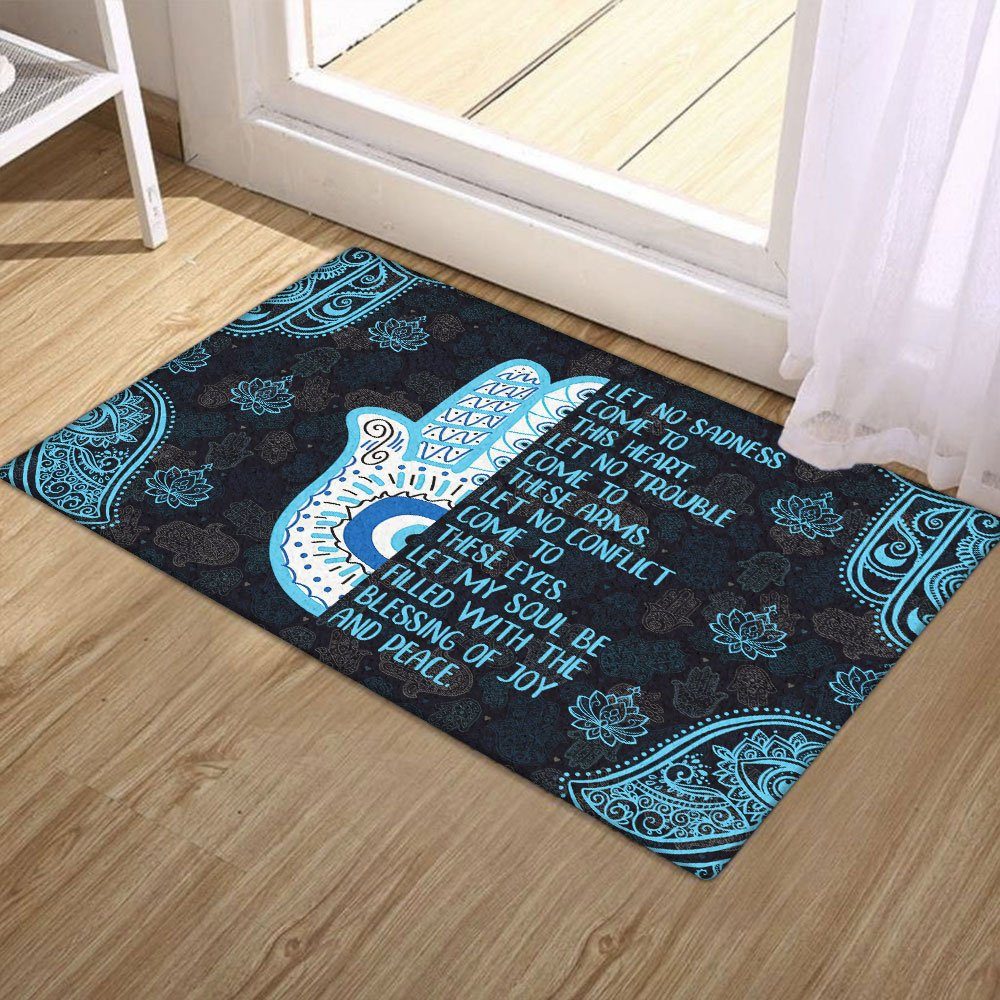 Hamsa Hand Blessing Of Joy And Peace Doormat MBH158DM - Image 4