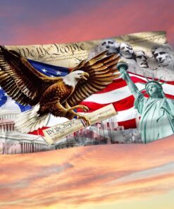 Happy 4th Of July. American Patriot. We The People American Eagle Flag TPT158GF