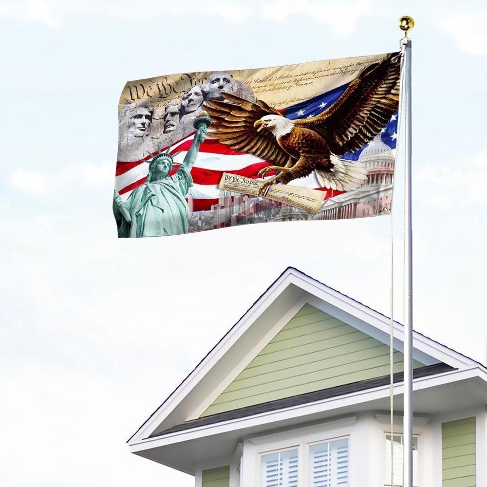 Happy 4th Of July. American Patriot. We The People American Eagle Flag TPT158GF - Image 4