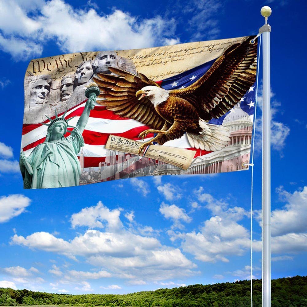 Happy 4th Of July. American Patriot. We The People American Eagle Flag TPT158GF - Image 2