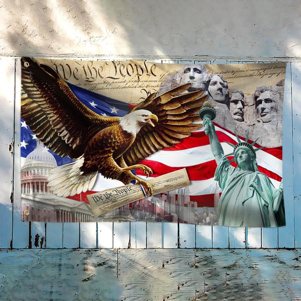 Happy 4th Of July. American Patriot. We The People American Eagle Flag TPT158GF - Image 3