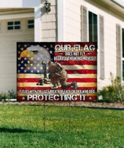 happy 4th of july proud soldier yard sign 3353