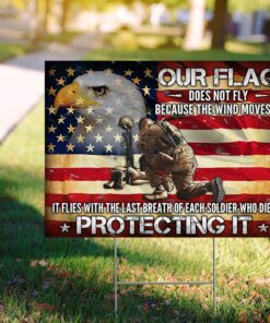 happy 4th of july proud soldier yard sign 5132
