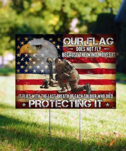 happy 4th of july proud soldier yard sign 8124