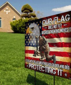 happy 4th of july proud soldier yard sign 8380