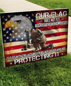 happy 4th of july proud soldier yard sign 8862