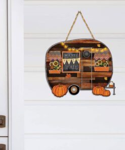 Happy Camp-o-ween Wooden Door Sign TRL1383WD