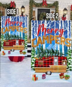 happy campers christmas camping flag mln723f 6470