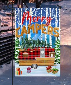 happy campers christmas camping flag mln723f 7292