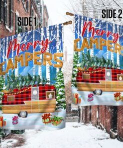 happy campers christmas camping flag mln723f 7332