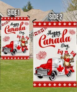 happy canada day beaver truck flag tqn1202f 3127