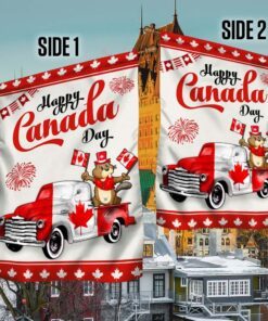 happy canada day beaver truck flag tqn1202f 7063