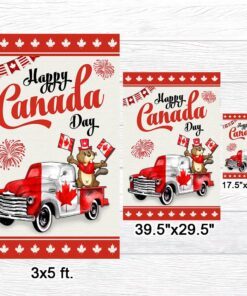 happy canada day beaver truck flag tqn1202f 7074