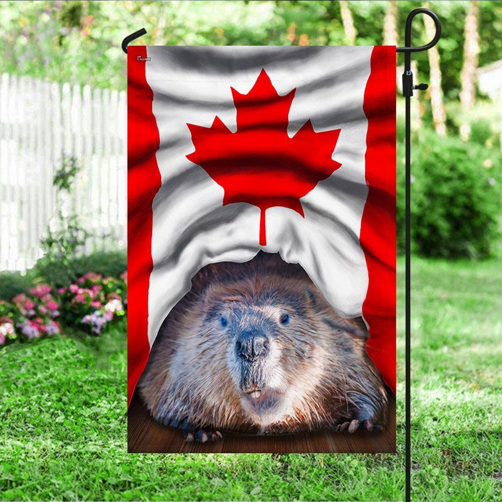 Happy Canada Day Flag. Canada's Birthday Flag. Dominion Day Flag. Canada Beaver Flag LNT1888Fv1 - Image 2