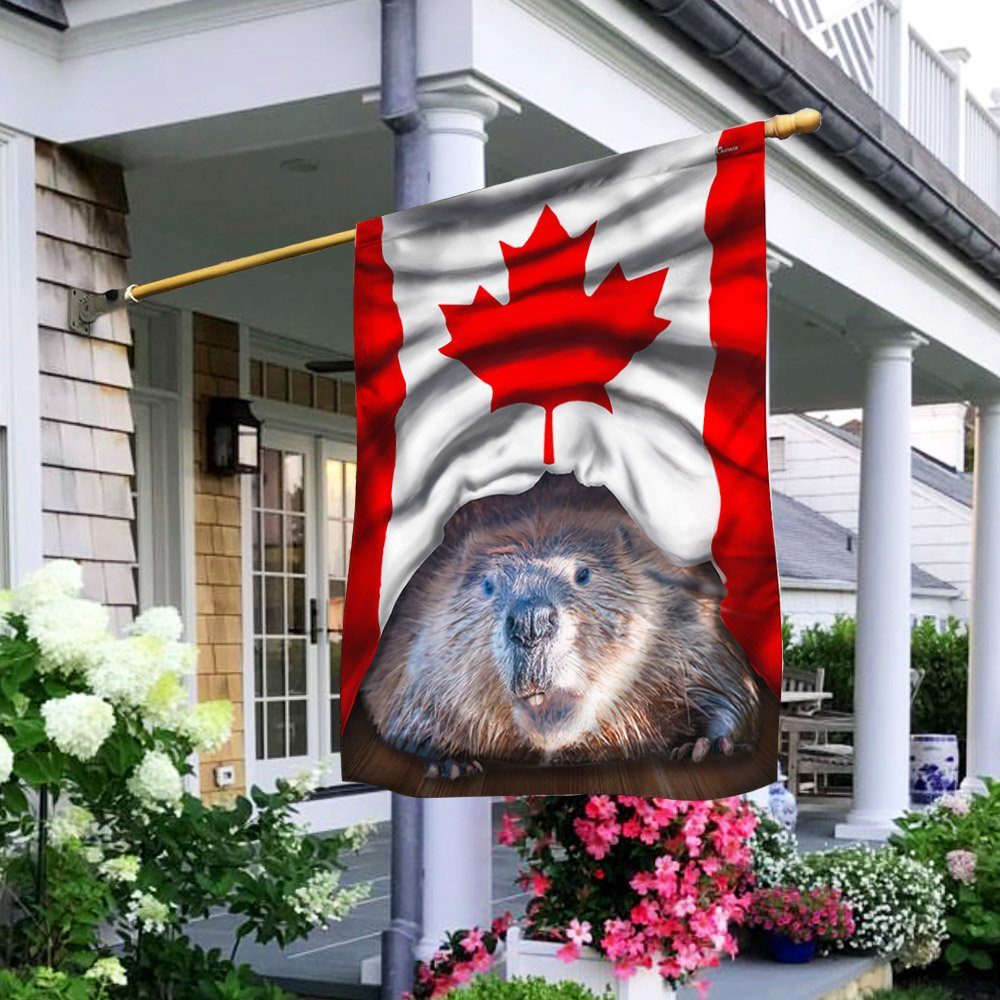 Happy Canada Day Flag. Canada's Birthday Flag. Dominion Day Flag. Canada Beaver Flag LNT1888Fv1 - Image 3
