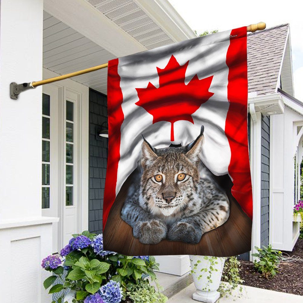 Happy Canada Day Flag. Canada's Birthday Flag. Dominion Day Flag. Canada Lynx Flag LNT1888Fv2 - Image 3