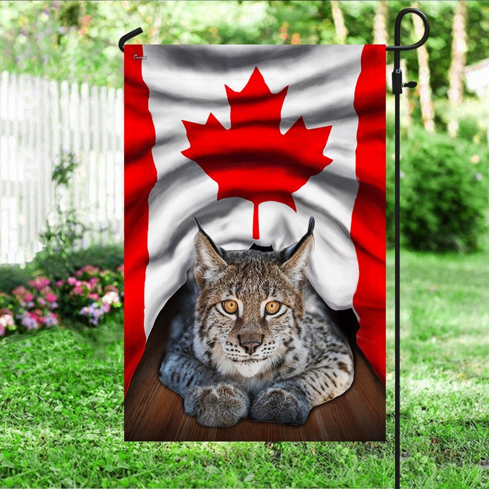 Happy Canada Day Flag. Canada's Birthday Flag. Dominion Day Flag. Canada Lynx Flag LNT1888Fv2 - Image 2