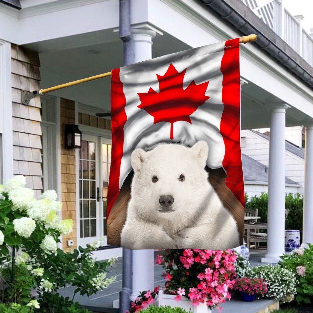 Happy Canada Day Flag. Canada's Birthday Flag. Dominion Day Flag. Canada Polar Bear Flag LNT1888F
