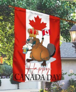 happy canada day flag funny beaver lnt144f 8215