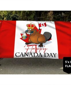happy canada day grommet flag funny beaver lnt144gf 3163