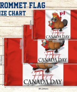 happy canada day grommet flag funny beaver lnt144gf 3306