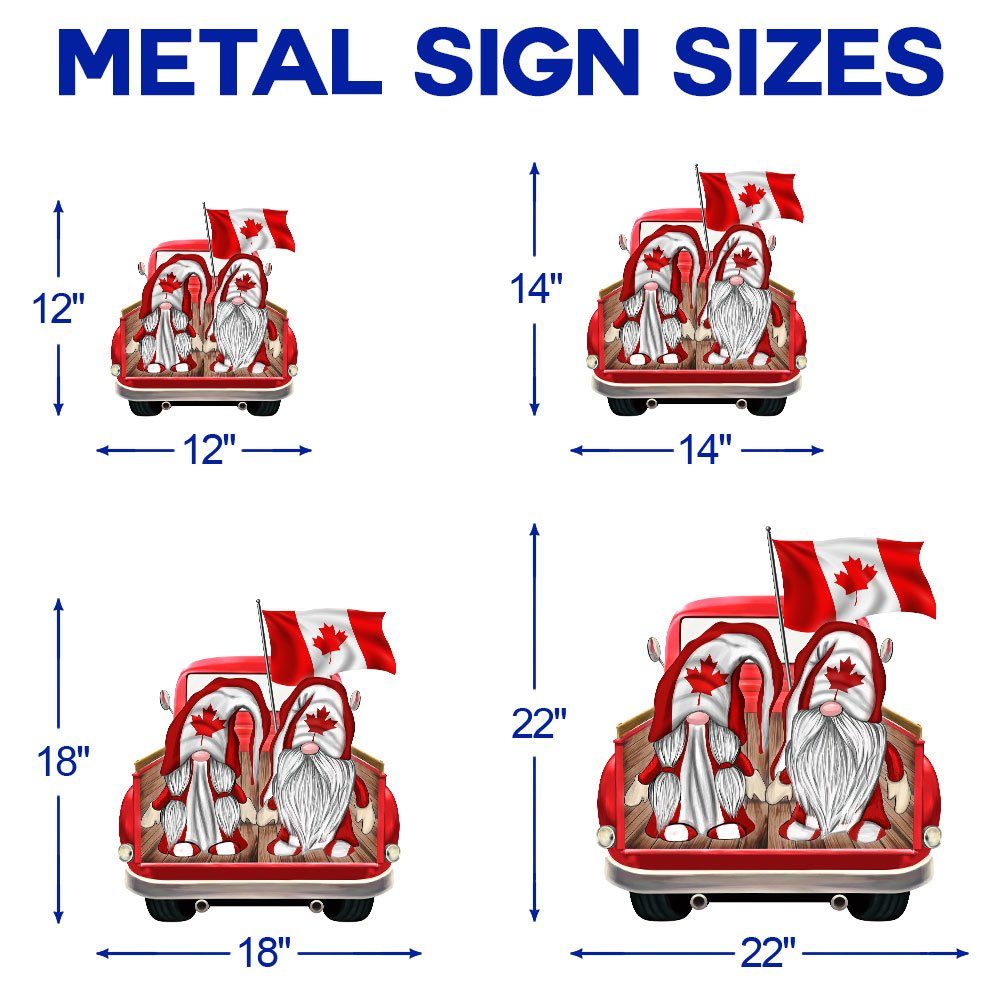 Happy Canada Day Hanging Metal Sign, Canada Day With My Gnome Eh TQN149MS - Image 6