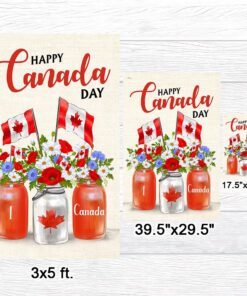 happy canada day patriotic flower flag tqn1203f 3886