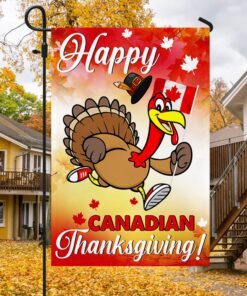 happy canadian thanksgiving flag lnt520f 5261
