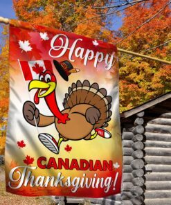happy canadian thanksgiving flag lnt520f 6622