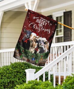 happy cattle christmas flag 2022
