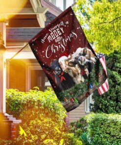 happy cattle christmas flag 3587