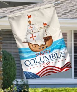 Happy Columbus Day Flag TQN420F