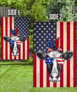 happy cow american u.s. flag 1674