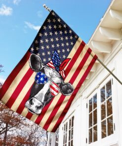 happy cow american u.s. flag 6247