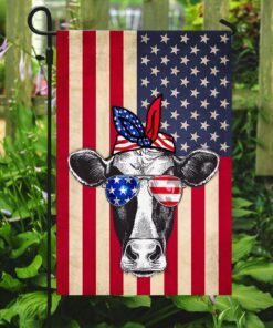 happy cow american u.s. flag 8547